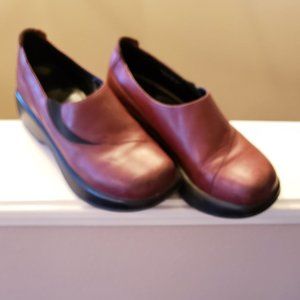 DANSKO Womens Shoes Burgundy Leather Clogs Work Comfort 39 EUR 8.5-9 US